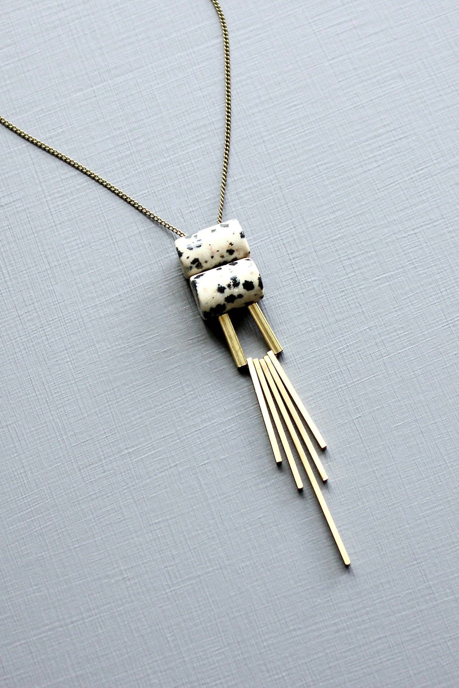 LEX119 Dalmatian pendant necklace