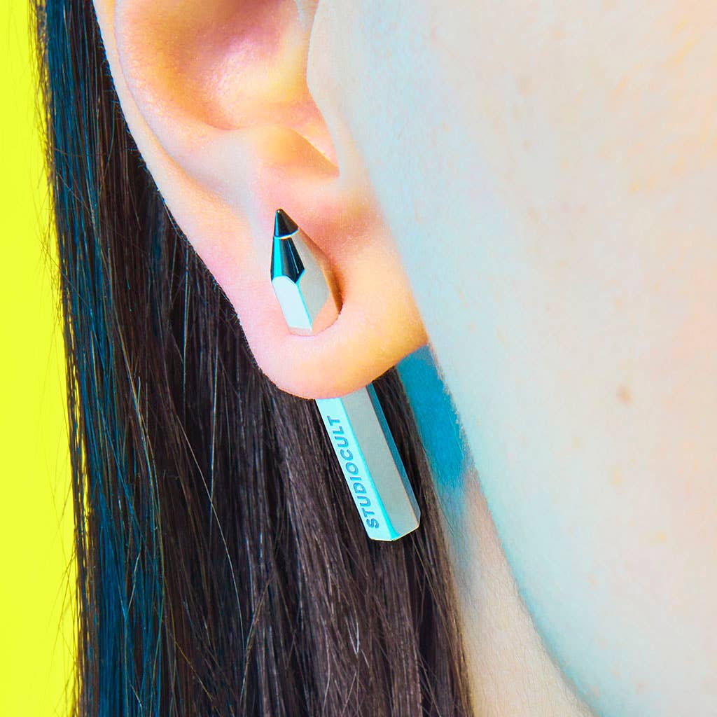 Pencil Earring: Silver / Single