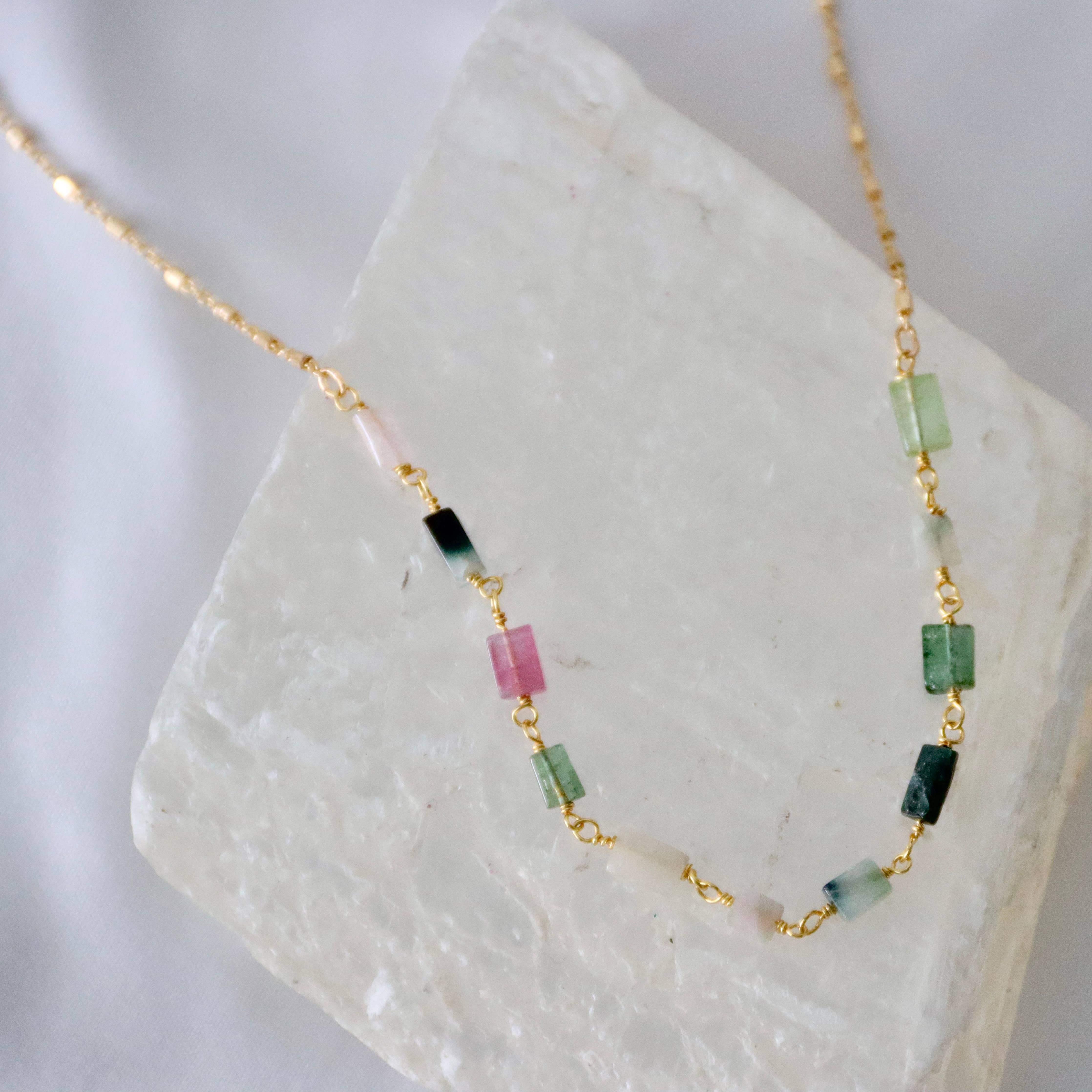 Tourmaline Chip Necklace