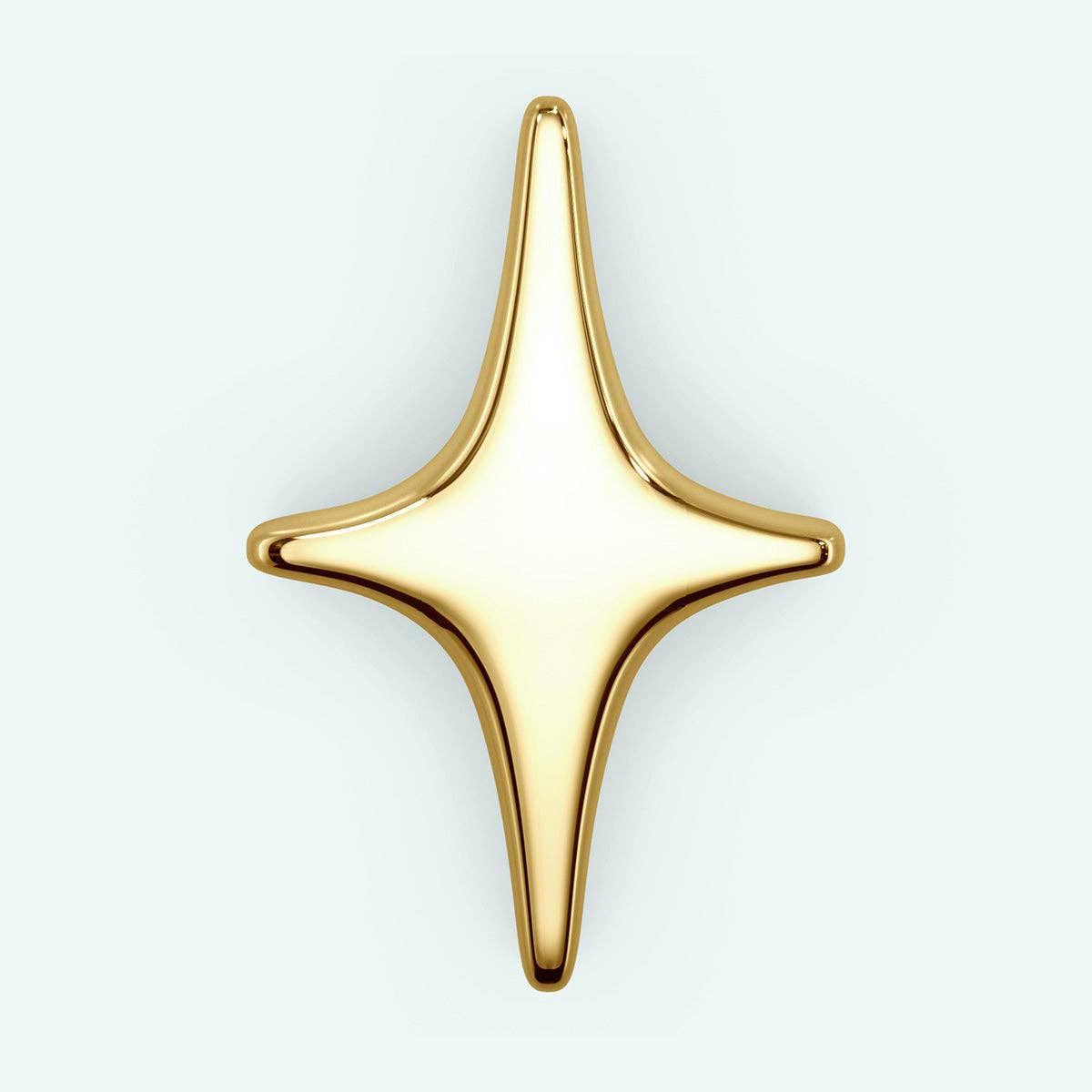 Puffy Stud Earrings - Big Sparkle: Silver / Pair