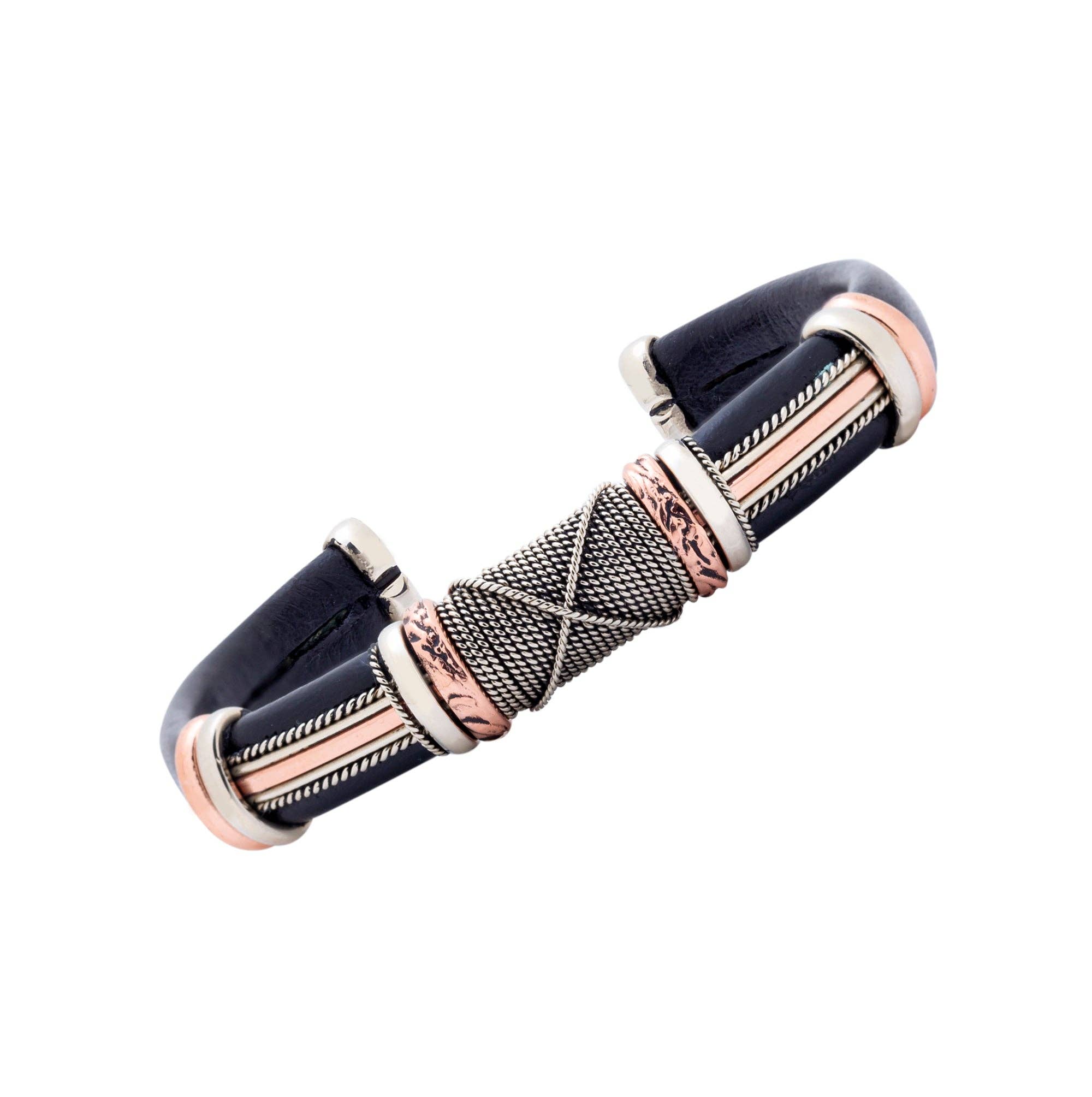 BR.ULB.0104 - Unique Leather Bracelet, Black