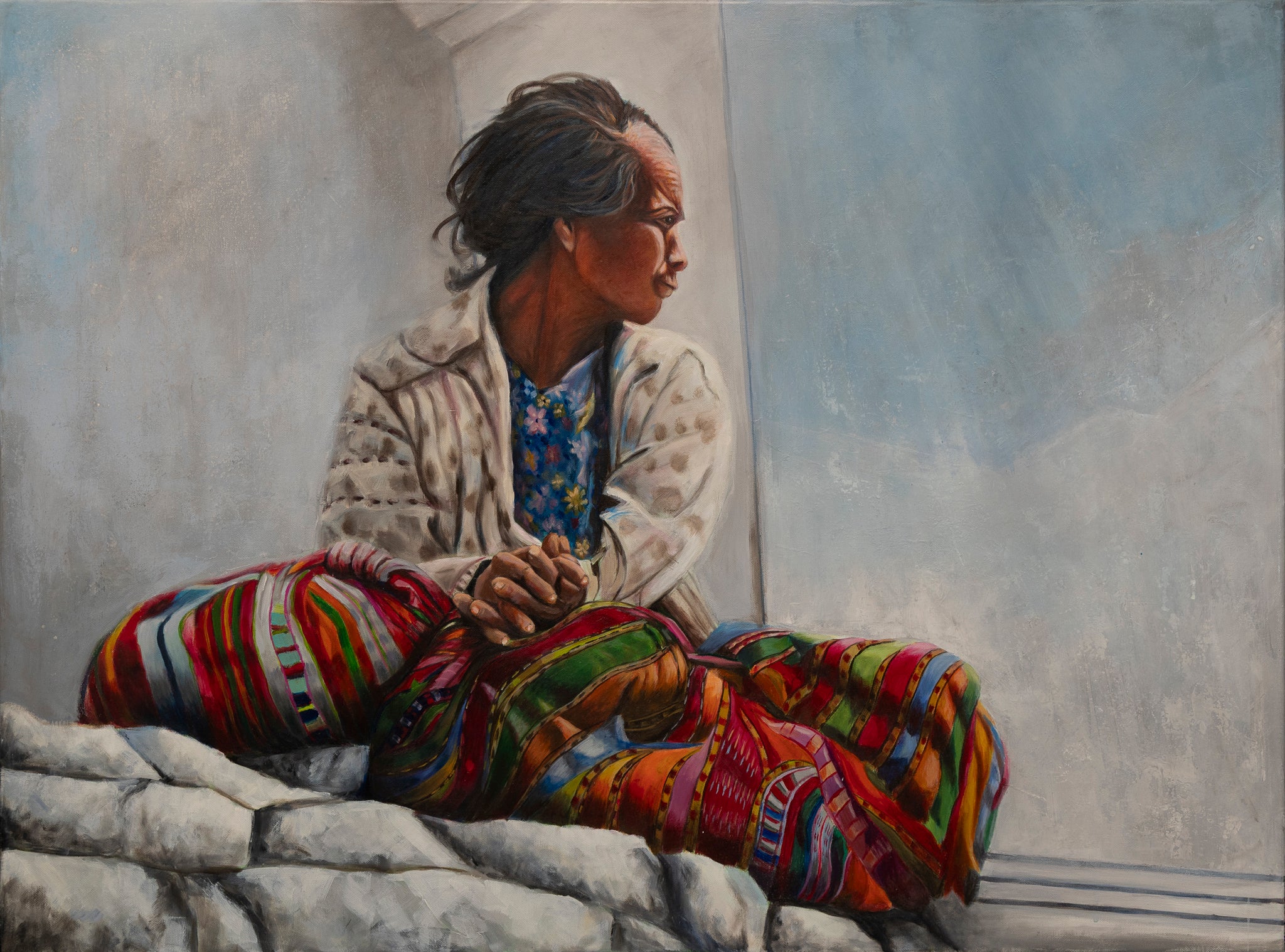 A Woman and her Bundles