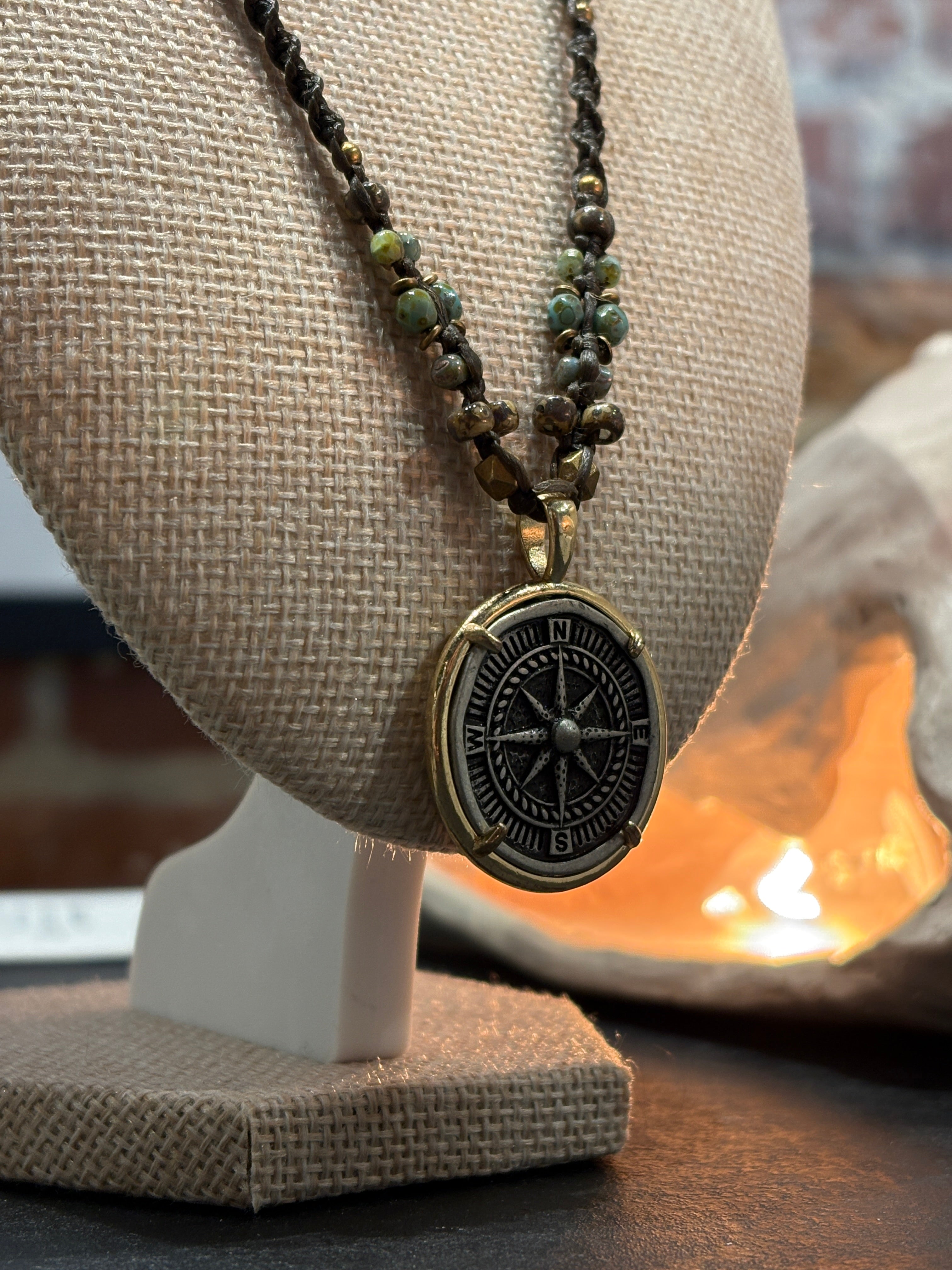 "Compass Necklace" by Tying Tribes