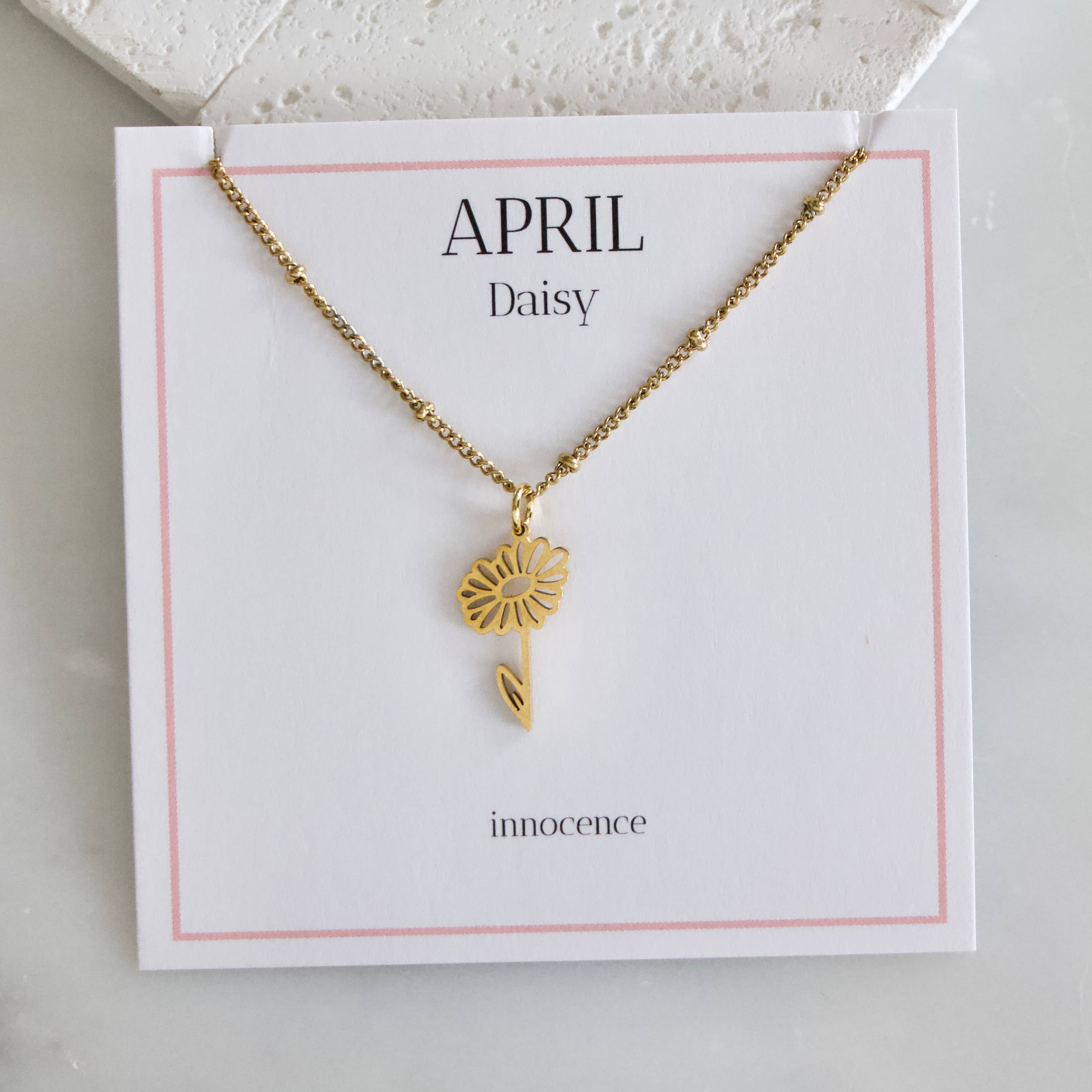 Birth Flower Necklaces - Waterproof: July - Water Lily