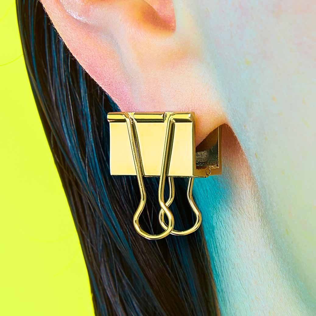 Binder Clip Earring: Silver / Single