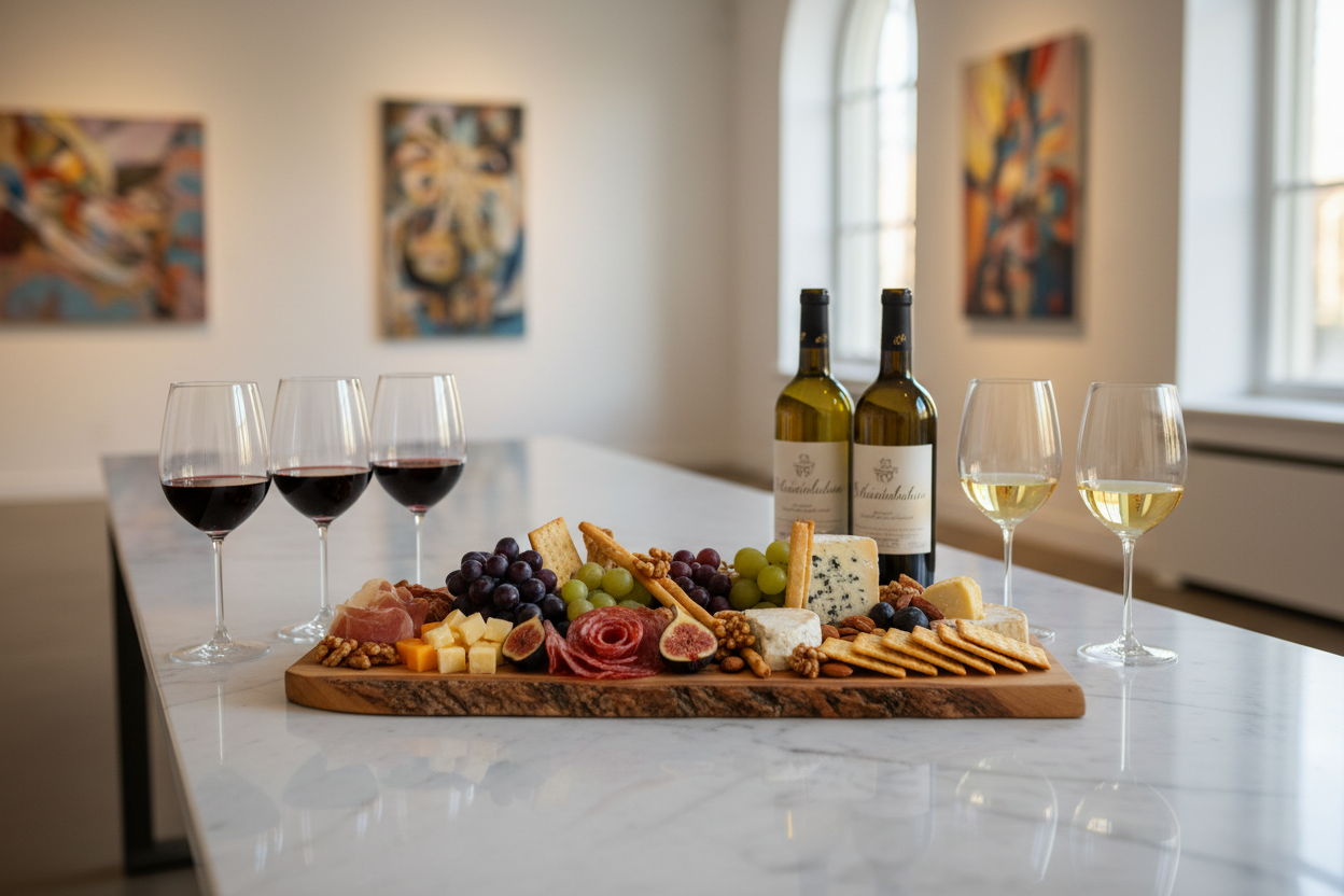 sharcuterie and wine tasting