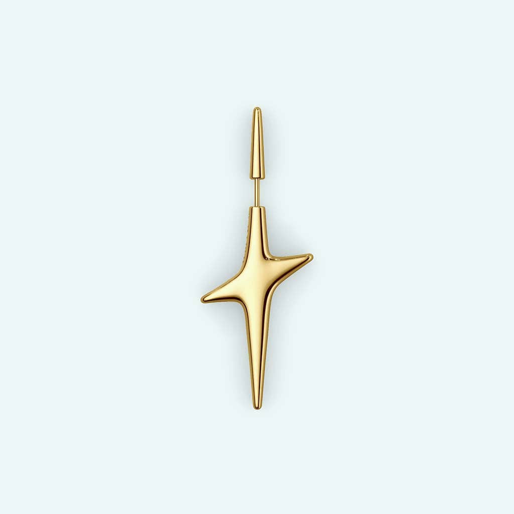 Mini Pierced Star Earring: Silver / Single