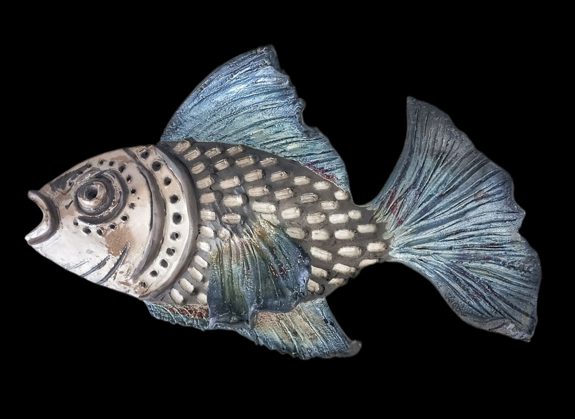Medium Rainbow Raku Wall Fish