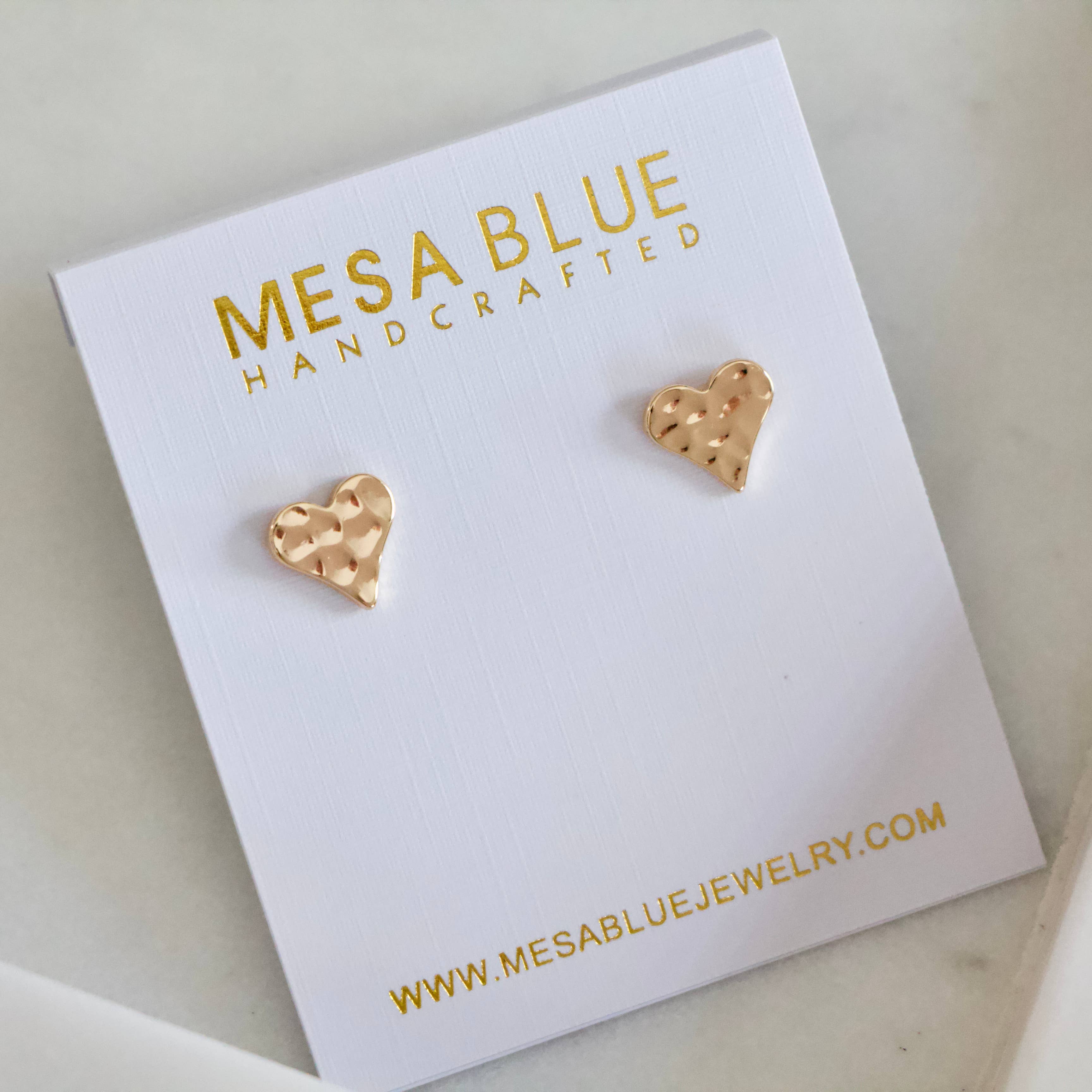 Hammered Heart Earrings 
