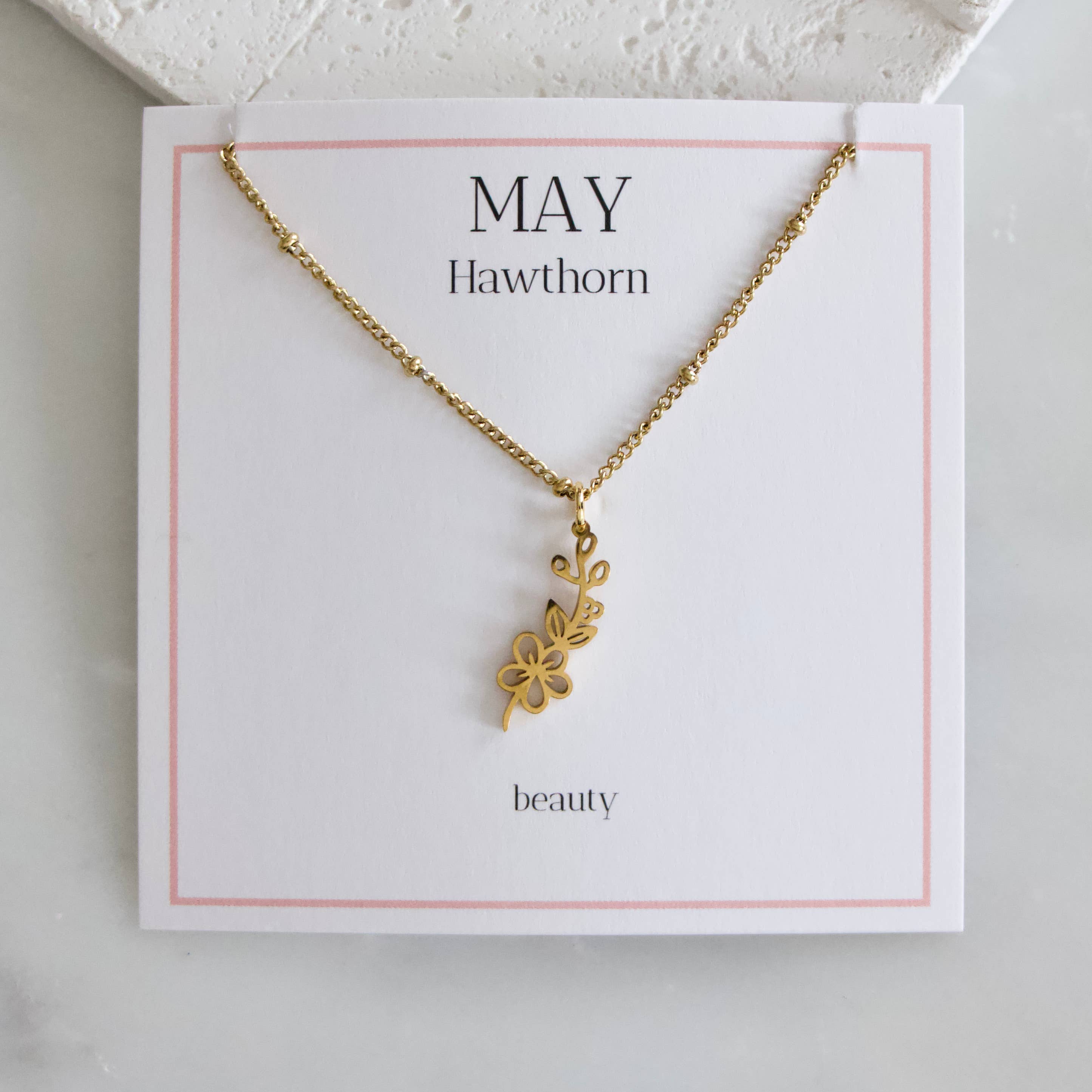 Birth Flower Necklaces - Waterproof: March - Daffodil