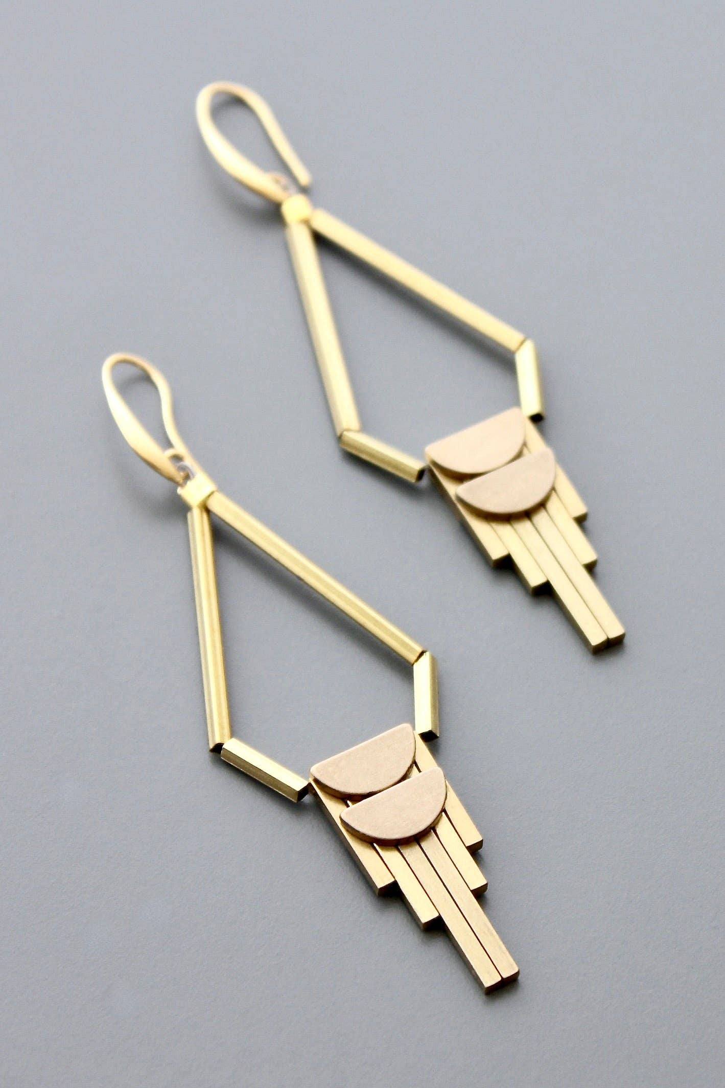 HYLE83 Brass Artdeco earrings