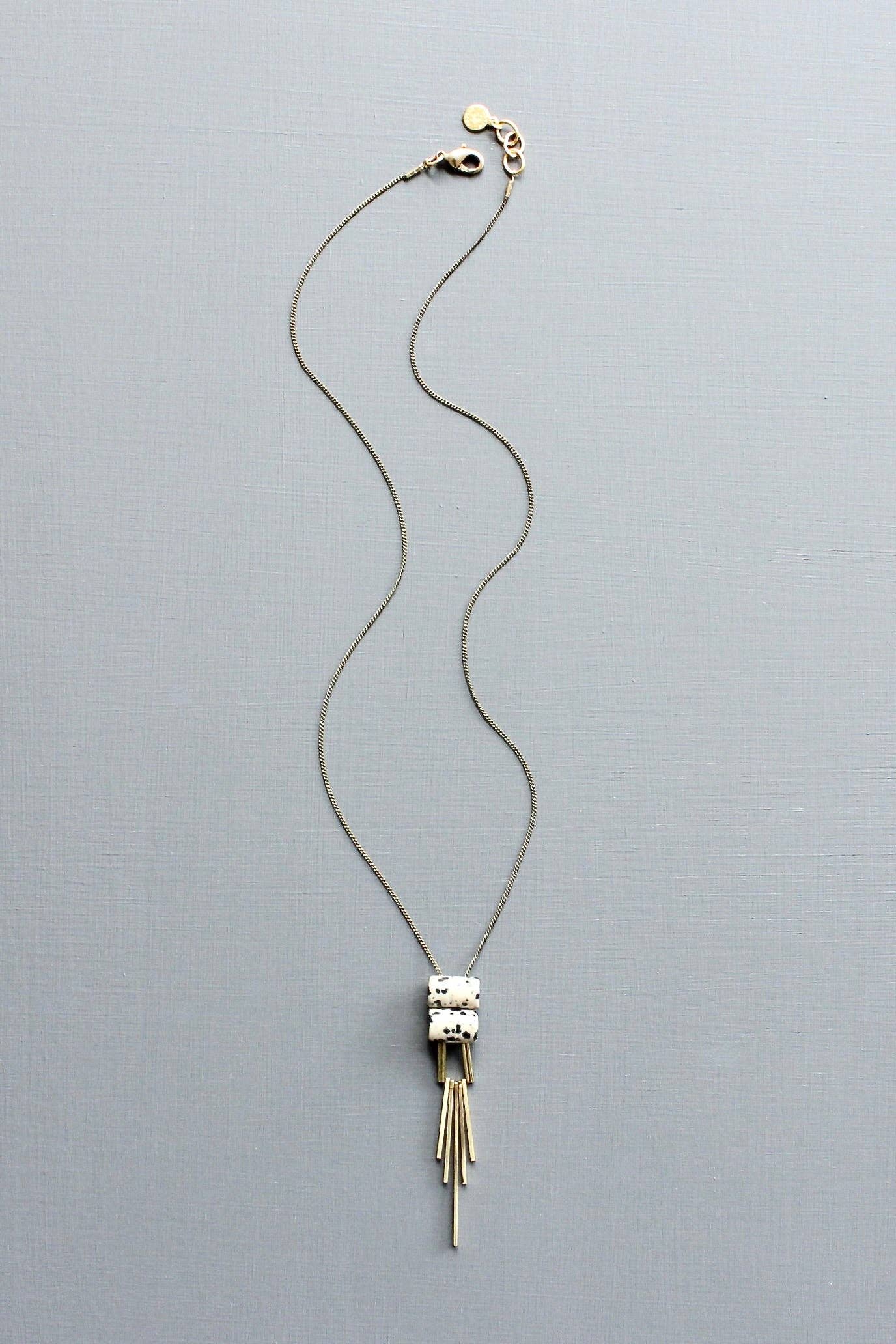 LEX119  Dalmatian pendant necklace