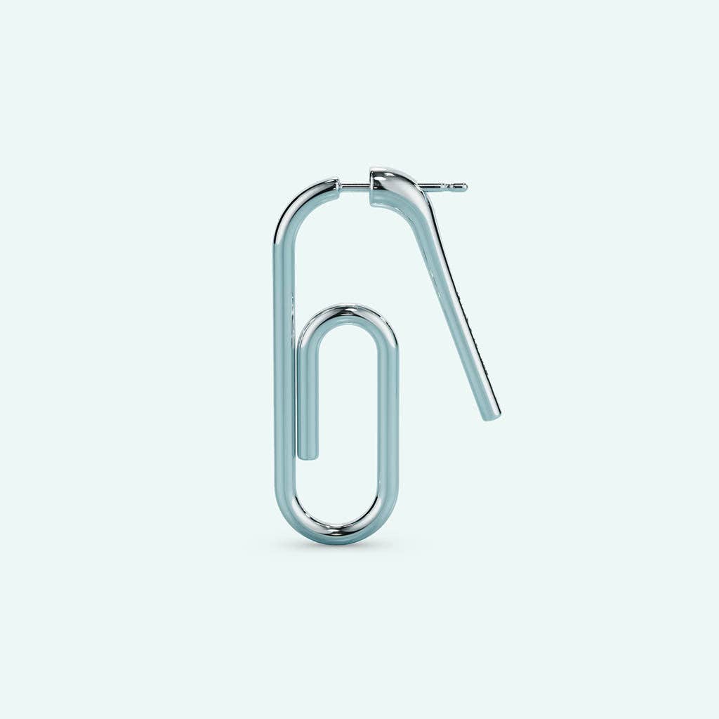 Mini Paper Clip Earring: Gold / Single