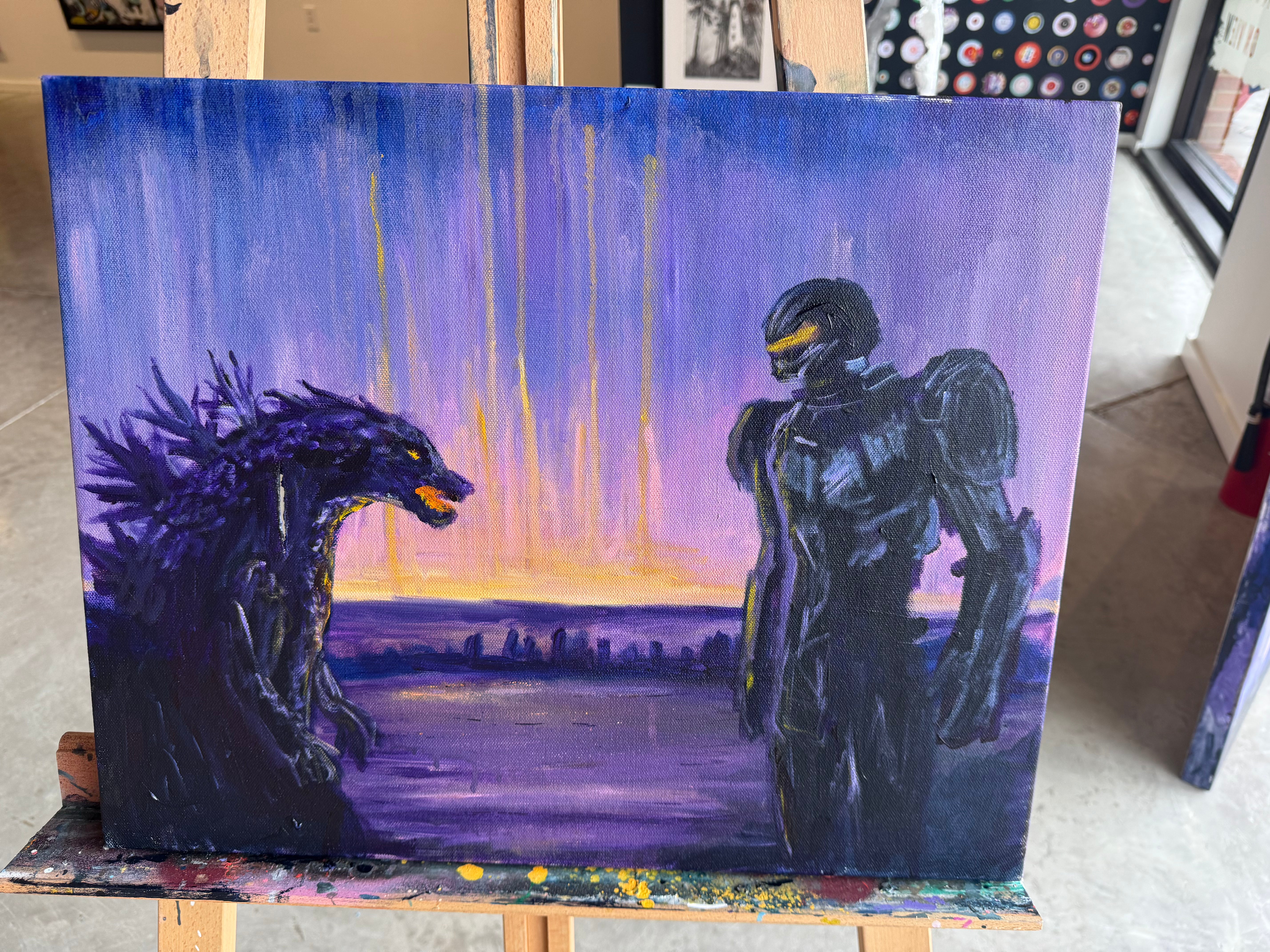 Impending Impact Against Sunset