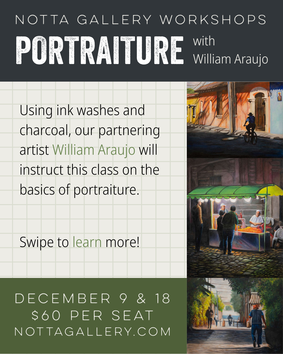 (Dec 9) Portraiture Workshop with William Araujo
