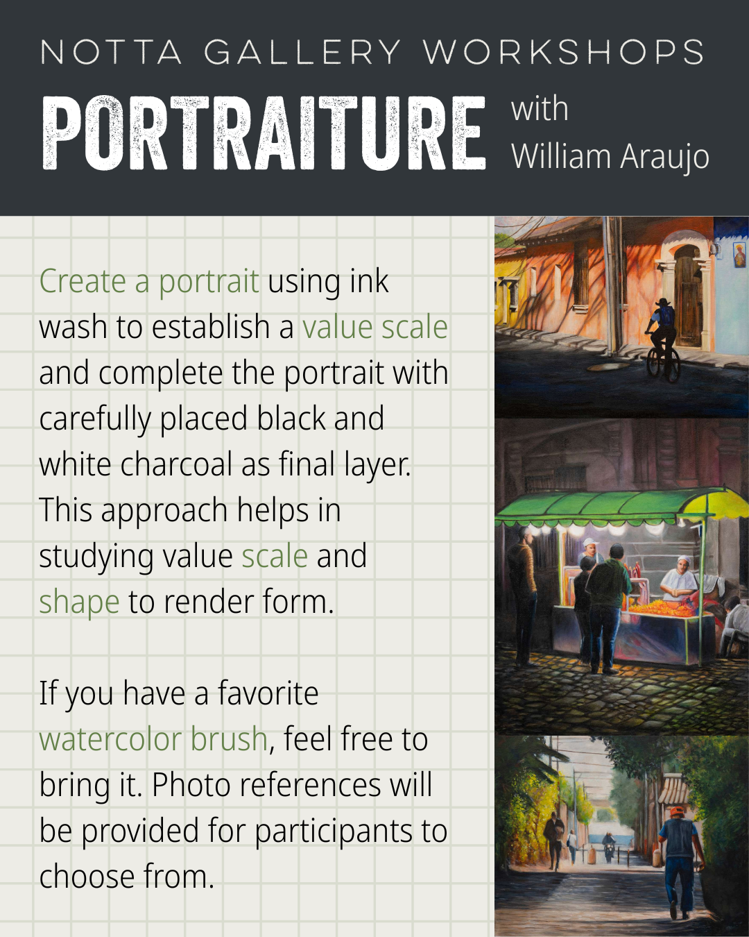 (Dec 18) Portraiture Workshop with William Araujo