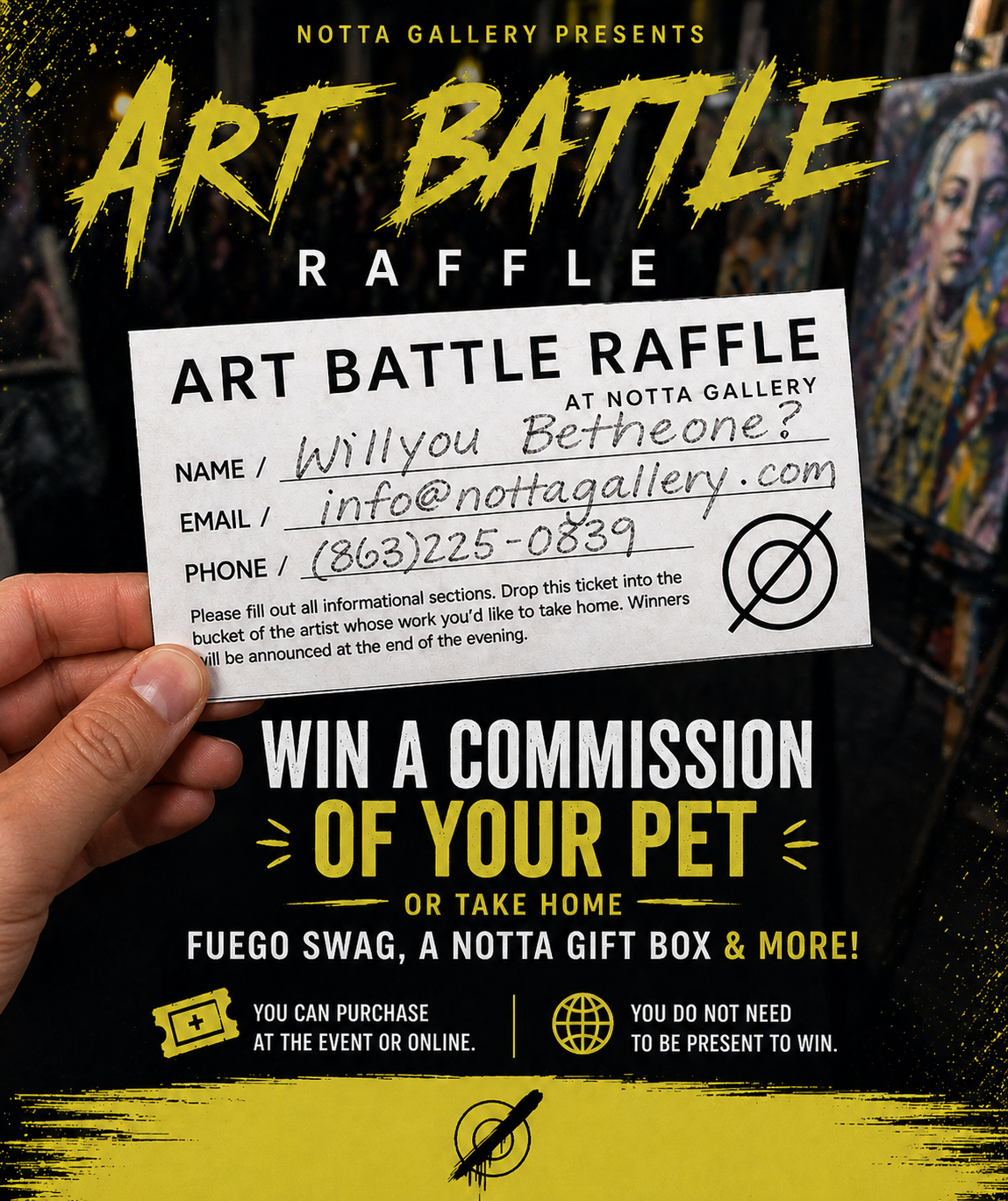 First Friday Raffle Ticket - Notta Art Battle