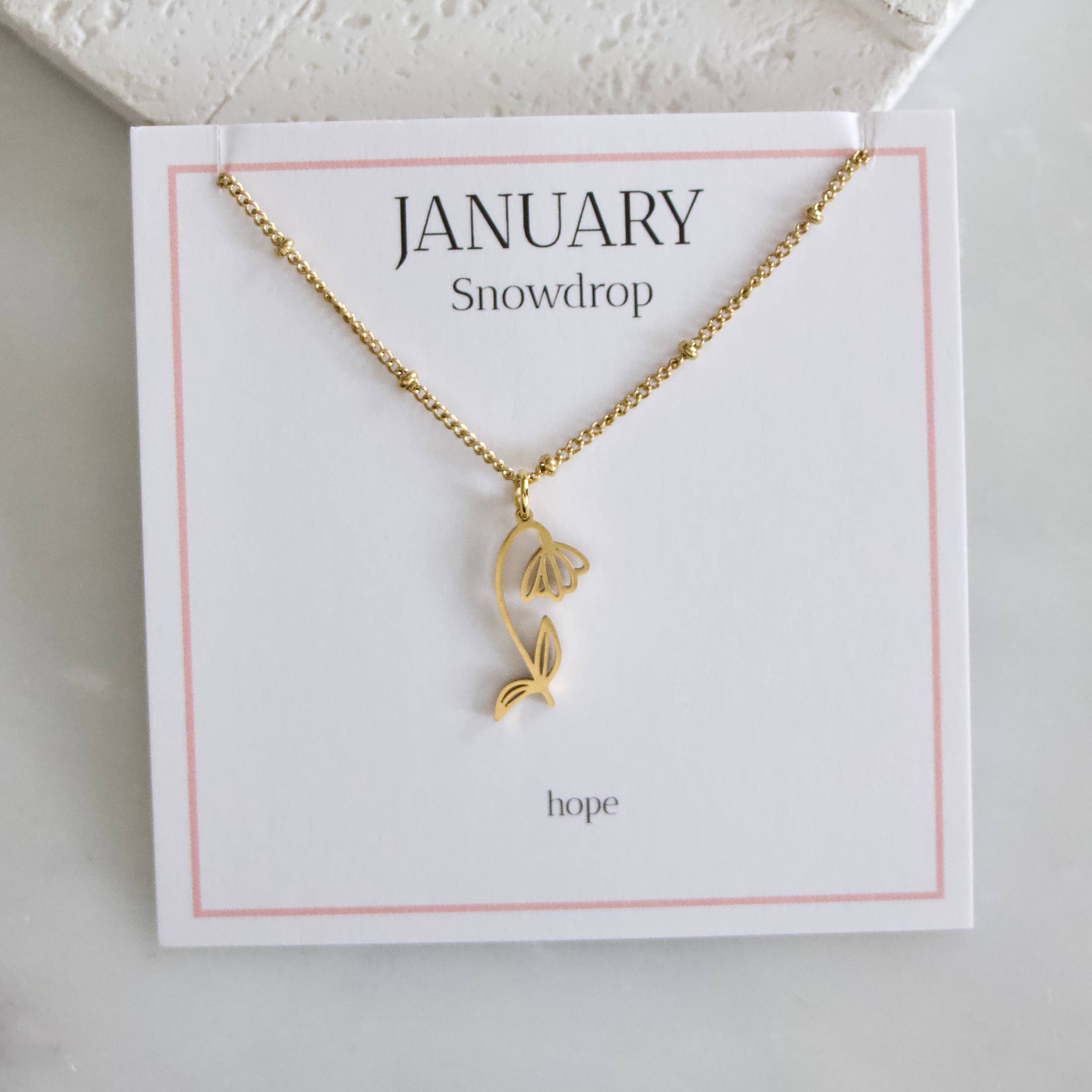 Birth Flower Necklaces - Waterproof: July - Water Lily