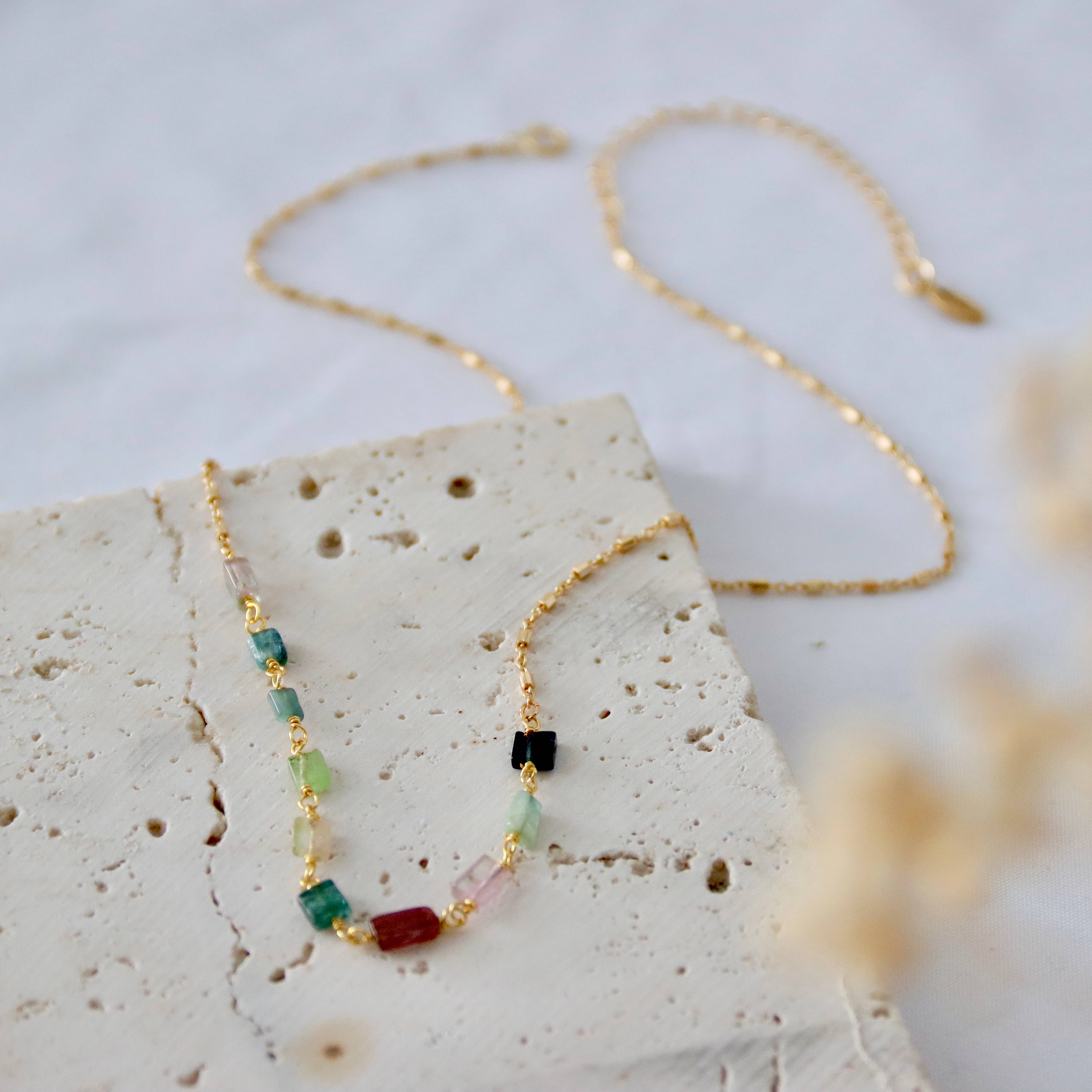 Tourmaline Chip Necklace