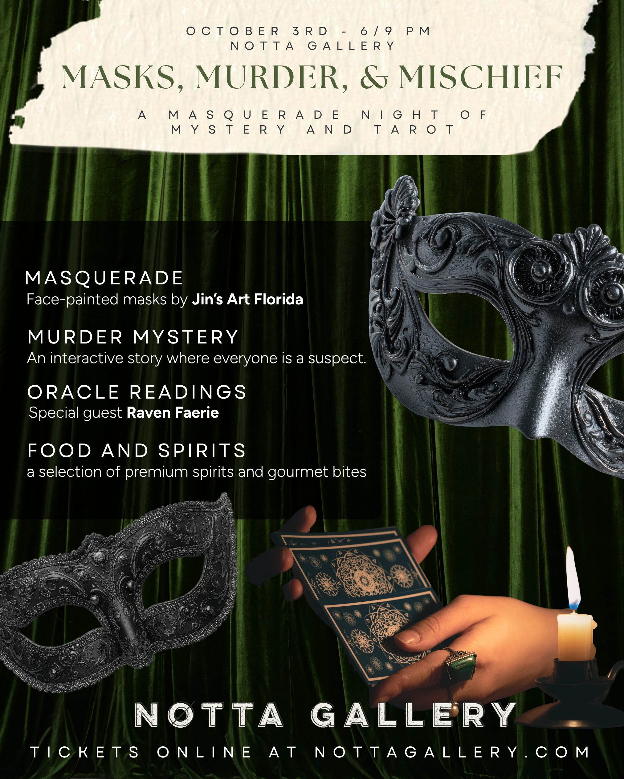 October 3rd | Masks, Murder and Mischief