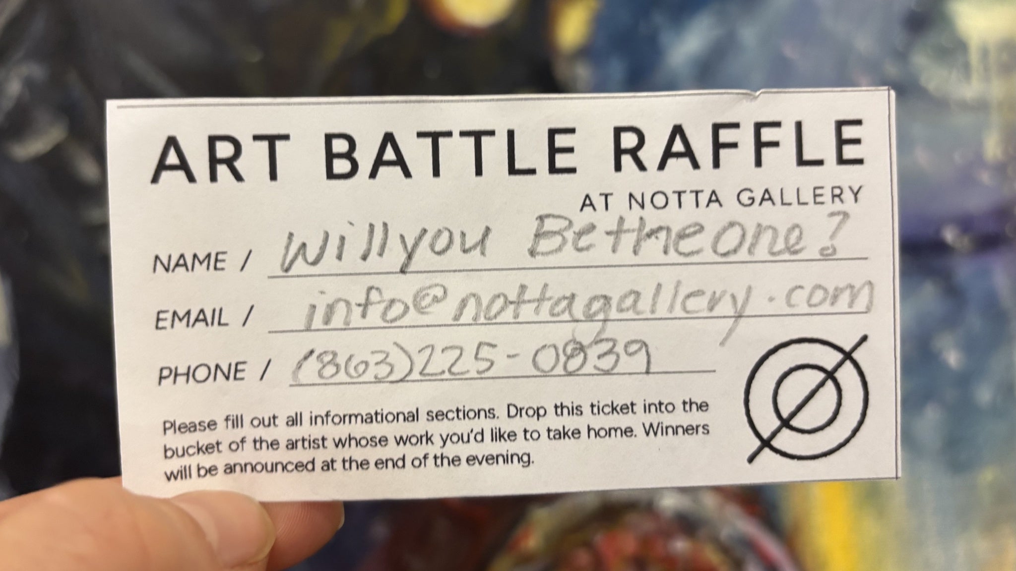 Raffle Ticket - Notta Art Battle