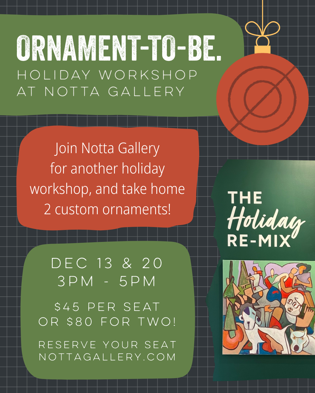 (Dec 20) Ornament-to-be: Holiday Workshop