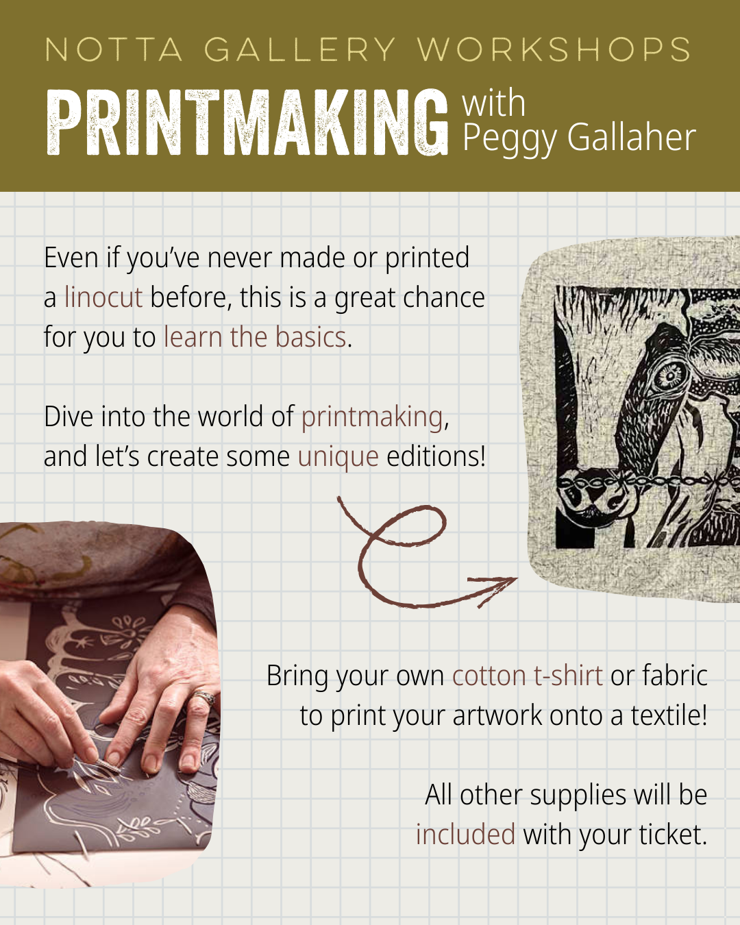 (Dec 17) Printmaking Workshop with Peggy Gallaher